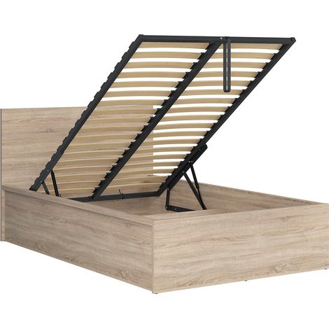 Cama canapé 120x200 con somier Edwin Madera Clara (1/4)