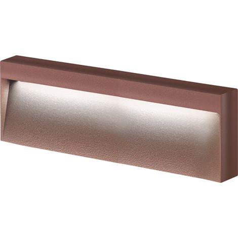 Applique LED KIKI 8W 4000K IP65 - Structure en Aluminium Corten pour Extérieur, Lampe de Balise Murale Angle Lumineux 50° - Groupe Rossini (1/5)