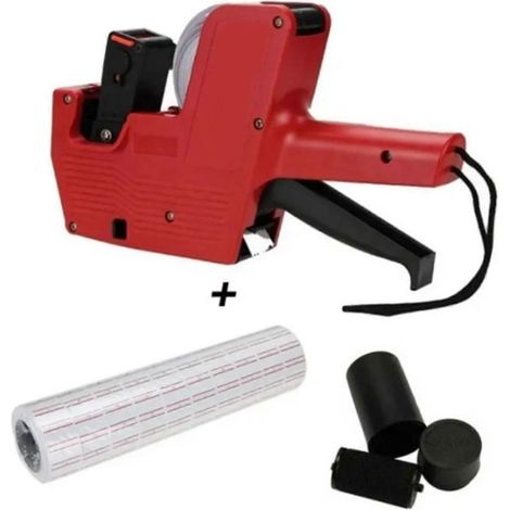 Étiqueteuse de prix portable à 8 chiffres, une ligne, réglable, avec papier étiquette (1/4)