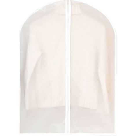 Housse à vêtements suspendue, anti-poussière, imperméable, anti-mites, résistante à l'humidité, semi-transparente, pour chemises et costumes (60 x 140 cm) - RAPANDA
