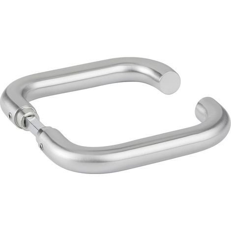 Glastürdrückerpaar 1801 BASIC 01 Edelstahl U-Form Vierkant 8 mm (1/4)