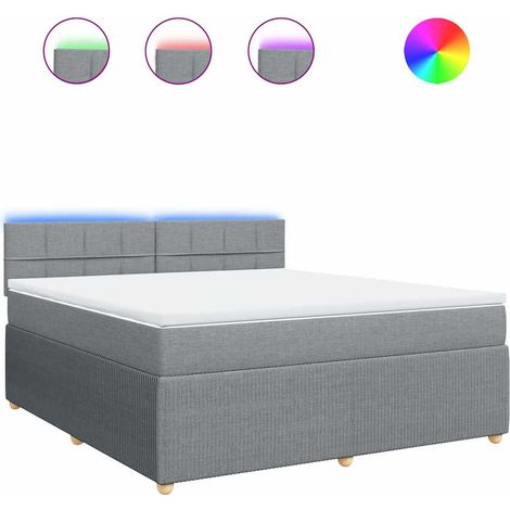 Maison Exclusive - Boxspringbett mit Matratze Hellgrau 180x200 cm