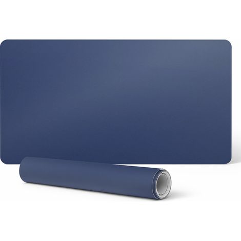 Alfombrilla antideslizante de vinilo para escritorio de videojuegos, azul marino, 90x45 cm