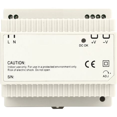 Bloc d'alimentation rail DIN 100W 24V DC, convertisseur AC-DC 100-240VAC, forme étagée industrielle, commutateur de tension