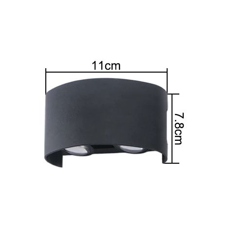 Applique murale LED (3000K - 4W) extérieure étanche IP65, éclairage lumineux vers le haut et vers le bas, pour intérieur, escalier, jardin, etc., en plastique, AC110-220V (1/5)