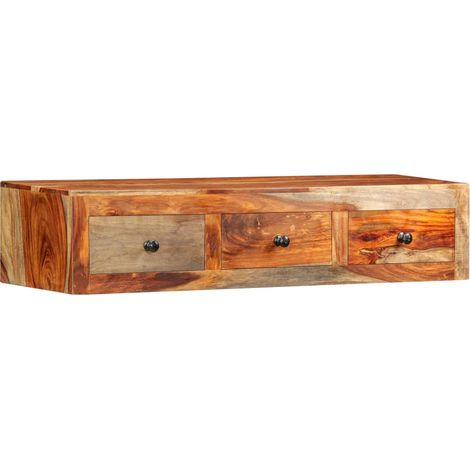 Wand-Konsolentisch 100x25x20 cm Massivholz Akazie vidaXL (1/5)