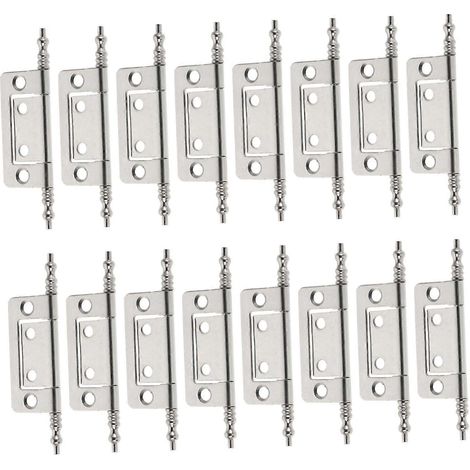 Veemoon Lot de 16 charnières encastrées pour portes de placard, finition métal robuste plaqué. (1/5)