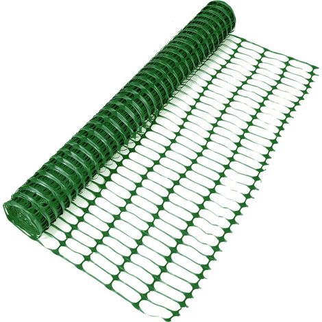 SWANEW Recinzione di protezione in plastica, recinzione mobile 1 rotolo da 1 x 50 m Rete di sicurezza verde Barriera di segnalazione (1/5)