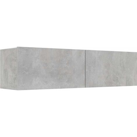 Meuble TV, Étagère TV, Meuble de Salon, Gris béton 120x30x30 cm Aggloméré OIB4370E (1/5)