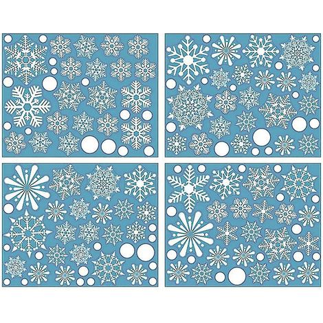 4 Bögen Schneeflockenaufkleber (1/3)