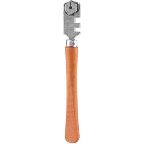Wheel Glass Cutter, Heavy Duty Six Knives, Diamond Tip for Thick Plate Mirror Ceramic Tile Cutting (1/5)