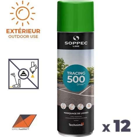 Traceur SOPPEC 1515050 vert - Tracing peinture aérosol – vert – 500 ml (1/2)