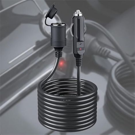 Rallonge Allume Cigare de Voiture: 5 m Câble Allume Cigare 12 V, Rallonge Prise Allume Cigare avec Fusible 15 A pour 12 V/24 V (1/4)