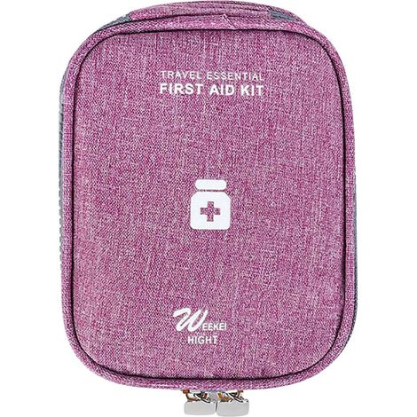 Kit De Premiers Secours - Tissu Oxford Résistant - Fermeture Éclair Intégrale - Compartiments Organisés - Pour Camping, Voiture, Maison, Extérieur - 1 Pièce (1/5)