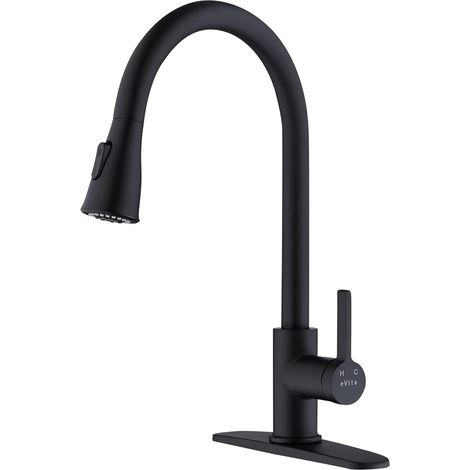 Robinet de cuisine tout cuivre, mitigeur d'évier monotrou pivotant à 360° pour eau chaude et froide (1/3)