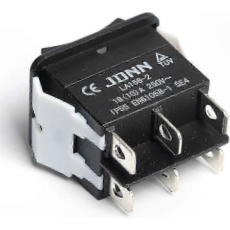 Wasserdichter elektrischer Doppelrückstellschalter, 10A 250V, Steuereinheit für elektrische Anwendungen, langlebiger Leistungsschalter. (1/5)