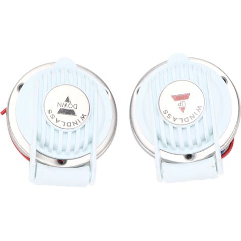 Lot de 2 interrupteurs à pédale pour guindeau, blancs, mains libres, universels, pour ancre de bateau ou de navire, 12 V/24 V CC (1/5)