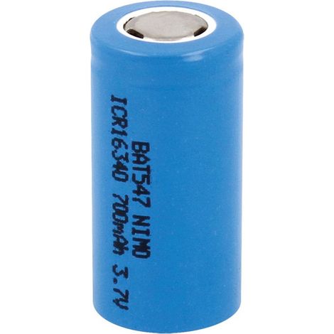 Pila recargable 700mah 3.7v lc16340 Nimo ø16x34mm