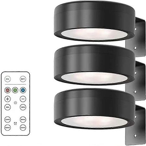 Set aus 3 batteriebetriebenen magnetischen LED-Malerleuchten mit Fernbedienung, Dimmer und Timer sowie 3 Beleuchtungsmodi zur Präsentation von Kunstwerken. (1/5)