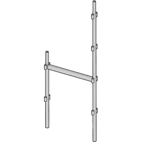 Echafaudages Stéphanois – Échelle d'extrémité en acier galvanisé – Accessoire échafaudage façadier – Hauteur 2m – Diamètre 45mm – Poids 12kg – Q138 (1/2)