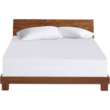 Housse De Matelas - Impermeable 6 Cotes - Respirante - Pour Lit 180x200 Cm + Hauteur 30 Cm - Coton Lavable - 1 Piece (1/3)
