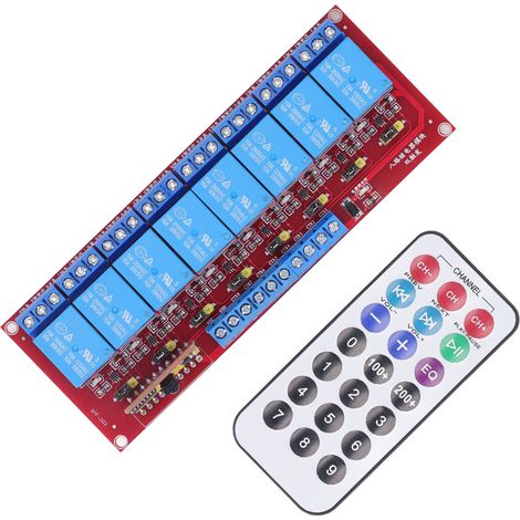 Télécommande infrarouge bidirectionnelle 51 à déclenchement haut/bas, module relais 8 canaux sans pile, 24V pour automatisation. (1/5)