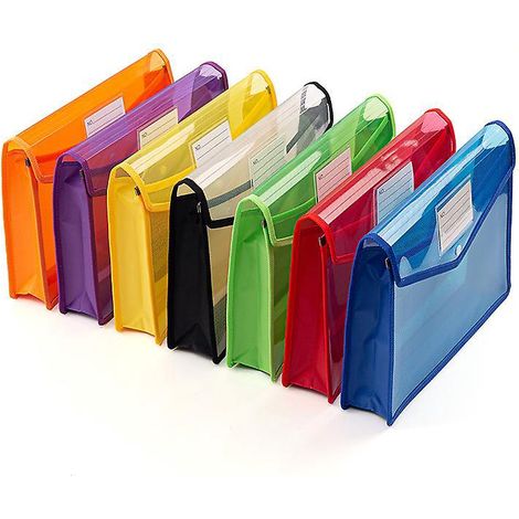 pochette Plastique,7pcs Haute Qualit Impermable Enveloppe Transparente Chemise Bouton Pression Polypropylne Porte-document Extensible A4 Fichier (1/5)