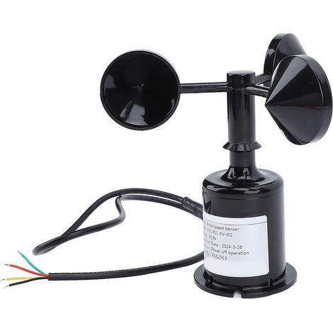 Capteur de vitesse du vent avec câble de 0,8 m, anémomètre haute précision à 3 pales, alimentation 5 V CC (1/5)