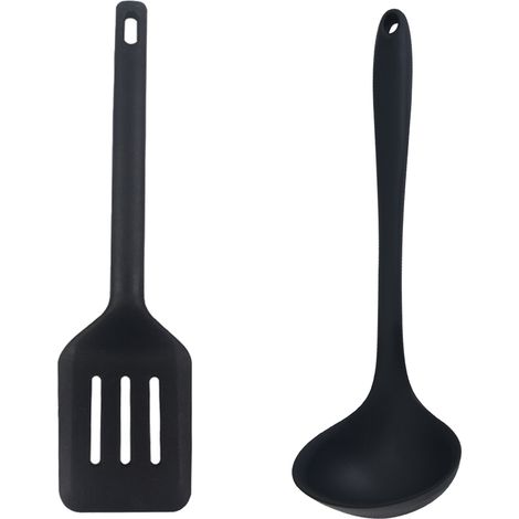Ustensiles De Cuisine En Silicone - Résistant À La Chaleur 450°F - Pour Casseroles Antiadhésives - Lot De 2 (1/5)