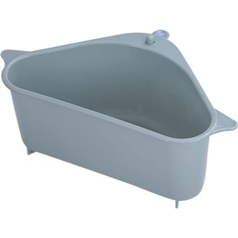 Panier d'évier triangulaire à ventouse, pouvant accueillir des épluchures de fruits et légumes, ou un égouttoir à vaisselle (couleur : bleu)-AquaForge (1/3)
