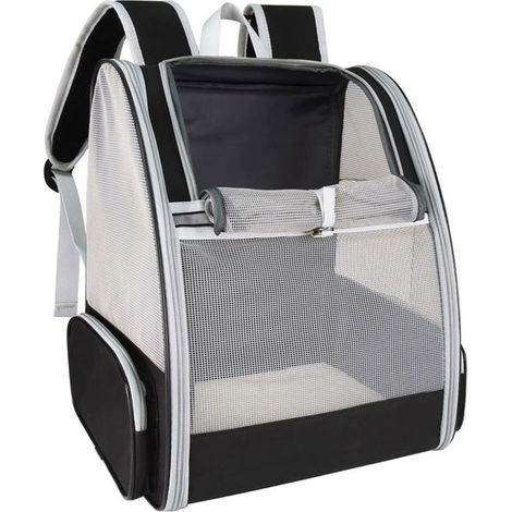 1 foldable and breathable black pet carrier bag for dogs and cats, suitable for pets up to 10 kg, for travel/city use