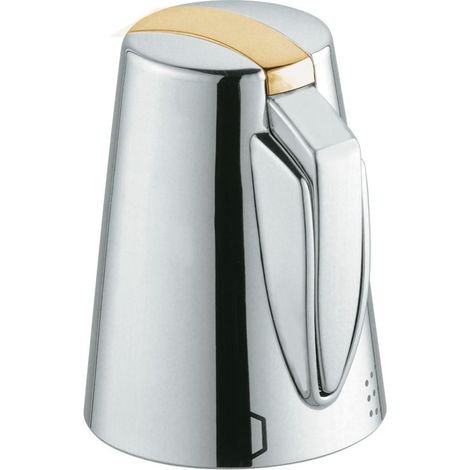 Grohe Temperaturwählgriff für Chiara Thermostat-Wannenbatterie, Chrom/Gold, 47693IG0