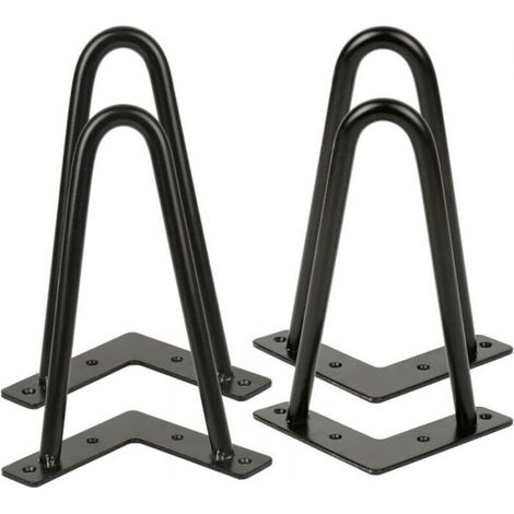 FLITI 4er-Set, 20 cm, einfache Tischbeinhalterungen aus Schmiedeeisen für Tische im Industriedesign