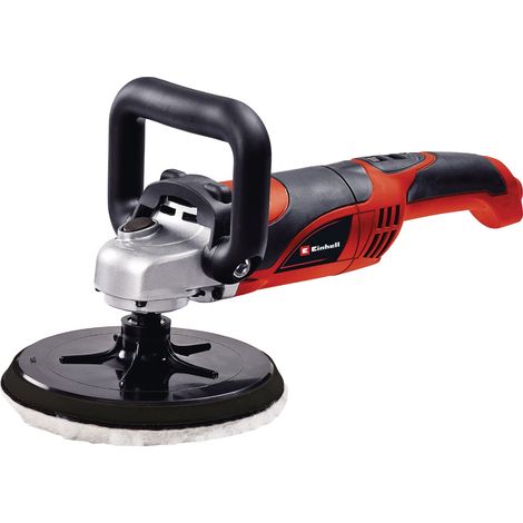 Einhell Polisseuse d'angle CC-PO 1100/1 E (1100 W,Diamètre plateau : 180 mm, Livré en coffret avec 1 mousse de polissage, 2 bonnets de polissage synthétique, 6 x abrasifs))