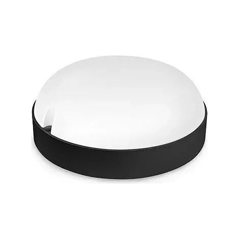 Aplique led redondo exterior matel sensor 12W negro 6400K (1/2)