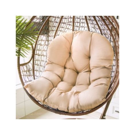 Coussin suspendu pour hamac et balançoire intérieure/extérieure – Housse amovible lavable, rembourrage moelleux, couleur camel, adapté aux fauteuils suspendus individuels