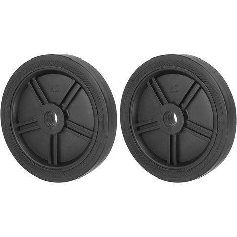 2 Paquet 8" Air Compresseur Roues pour Facile Mobilité Noir Air Compresseur Remplacement Roues avec 1" Dia Trou, Universel Air Compresseur Roue Remplacement Pièce (1/5)
