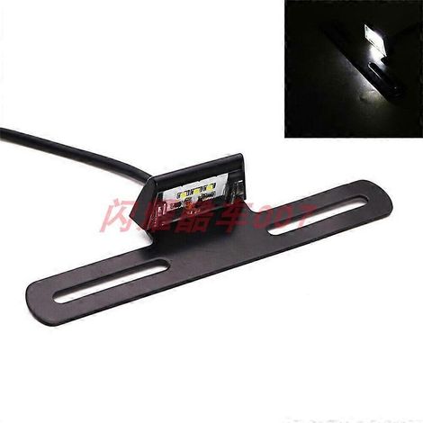 Livraison gratuite pour accessoires de moto modifiés, support de plaque d'immatriculation rétro Prince, support de plaque d'immatriculation universel, éclairage de plaque d'immatriculation LED (noir) (1/5)