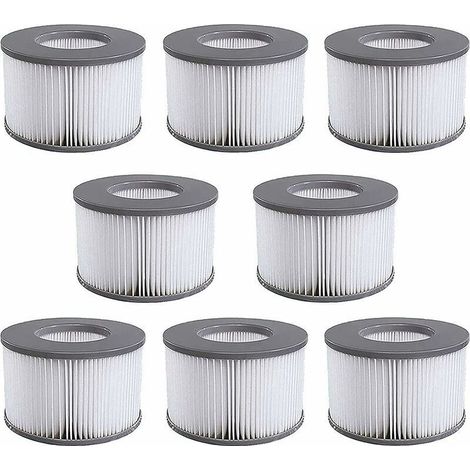 Replacement Filter Cartridge for MSpa Whirlpool Filter, Replacement Water Filter for Hot Tubs and Spas, for Inflatable Pools - Water Filter Model (8 Pieces) (1/5)