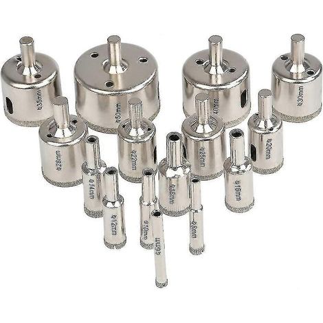 Set mit 15 Diamantbohrern, Diamantbohrer (1/4)