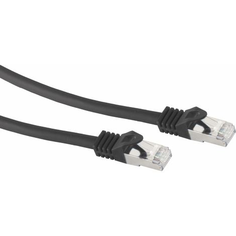 S-IMPULS Câble RJ45 S/FTP (PIMF), avec câble brut CAT.7, 7,5 m, noir