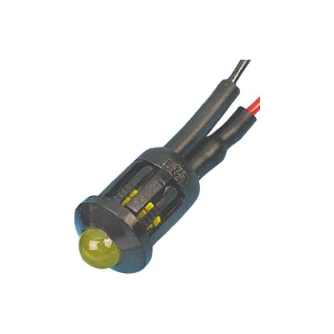Voyant LED lumineux Jaune RS PRO, dia. 8mm, 6V c.c. ( Prix pour 1 )