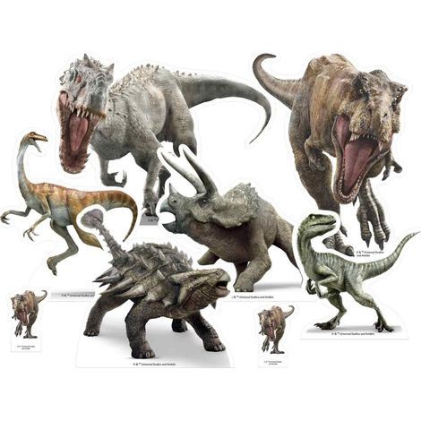 Figurines en carton de table Dinosaures et Jurassic World 20 cm (1/5)