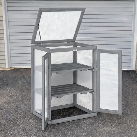 Serre de jardin en tannenholz Polycarbonat 58 x 44 x 78 cm (1/5)