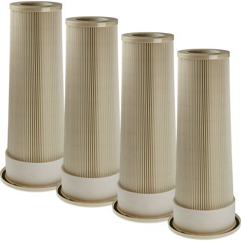 vhbw 4x Filtro fino compatible con Dustcontrol DC 3800, 3700, 3900, 3500 aspiradora - Filtro de aire blanco, redondo (1/4)