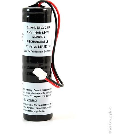 NX - Batterie eclairage secours 2x SC HT 2S1P ST4 2.4V 1600mAh JST (1/2)
