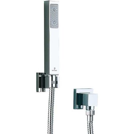 Set doccia con supporto fisso e presa acqua modello cube 1 getto BOSSINI (1/4)