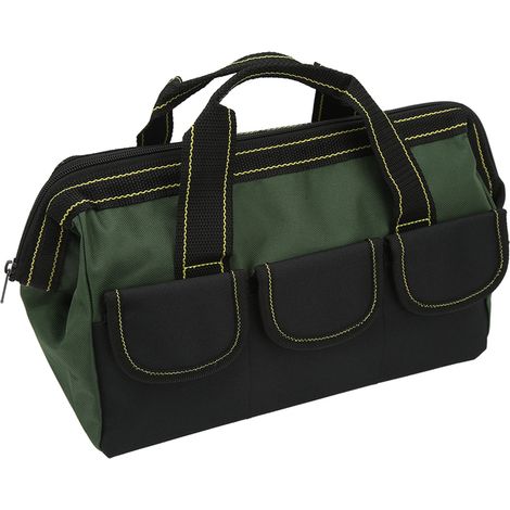 Sac de rangement pour outils de 40 cm (16 po) à large ouverture, robuste, étanche et portable, vert olive (1/5)