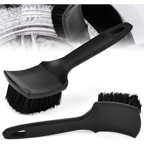 2er Set Felgenbürsten für Auto & Motorrad, 21cm, Schwarz (1/5)