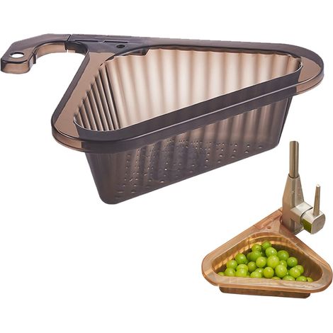 Égouttoir cygne pour évier de cuisine, panier filtrant triangulaire multifonction pour vaisselle